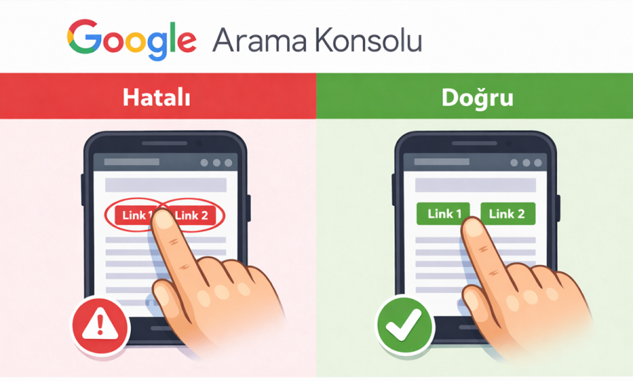 Tıklanabilir Öğeler Birbirine Çok Yakın